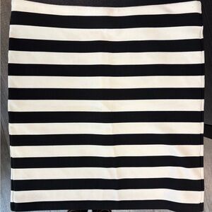 LOFT Striped Black and White Women's Mini Skirt